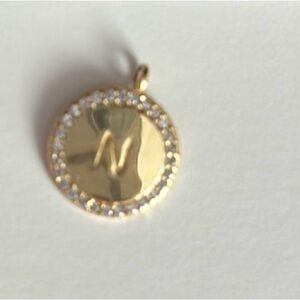 Gold N Initial Pendant Necklace